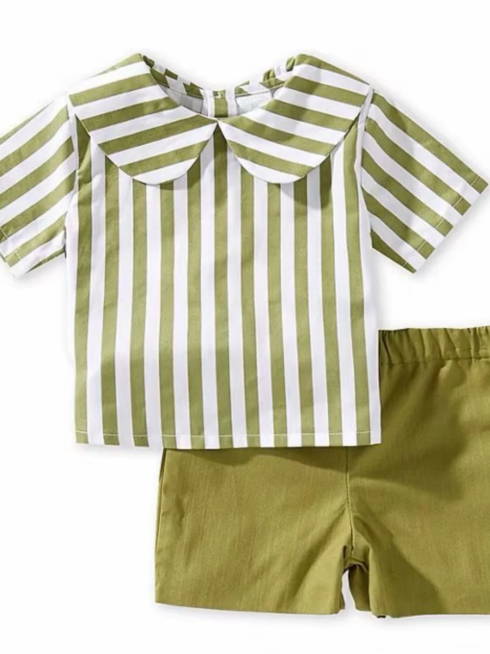 Edgehill Collection -Megan Karp Peter Pan style shirt and short set